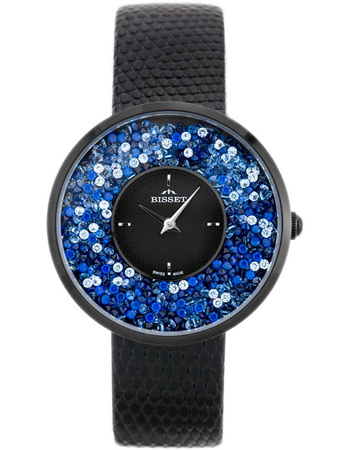 BISSET BSAE04 WOMEN'S WATCH - black/blue (zb541e)