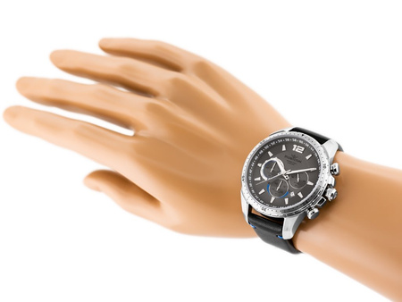 ZEGAREK MĘSKI RUBICON RNCD98 - CHRONOGRAF (zr095c) black/silver