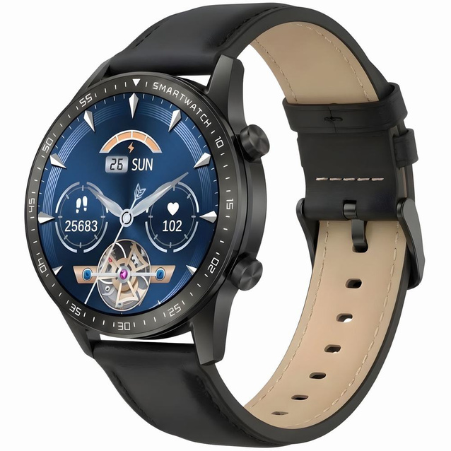SMARTWATCH MĘSKI GRAVITY GT10-2 - AMOLED, DODATKOWY PASEK (sg046b)