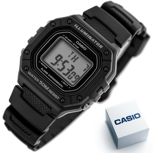 CASIO MEN'S WATCH W-218H-1A + BOX