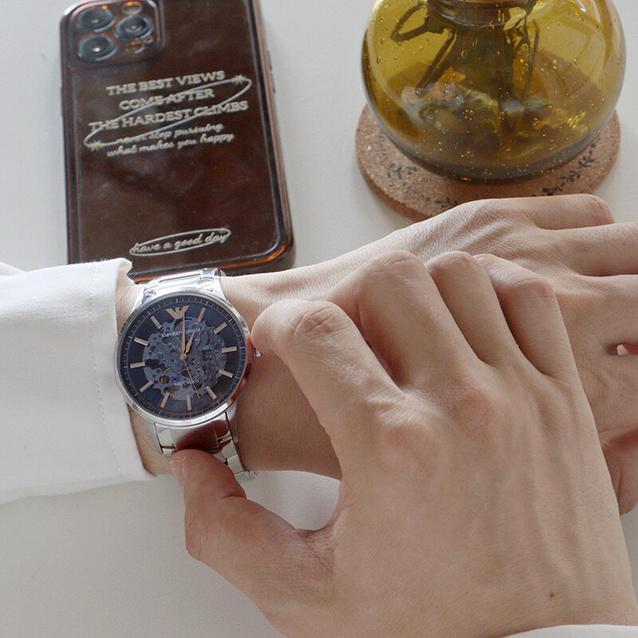 EMPORIO ARMANI SKELETON AUTOMATIC men's watch AR60037 (zi054a)