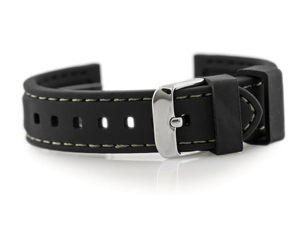 903B rubber watch strap - stitched - 18mm