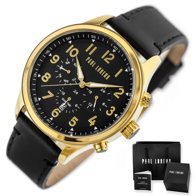 PAUL LORENS MALE WATCH - PL20011A-1A2 (zg378a) + BOX