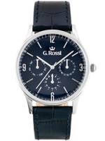 ZEGAREK G. ROSSI - 10737A-6F1 (zg258e) blue/silver + BOX