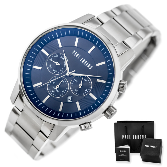 PAUL LORENS MALE WATCH - PL6647B-6C1 (zg372d) + BOX