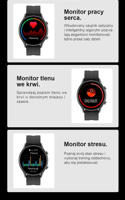 SMARTWATCH MĘSKI G. Rossi SW019-3 black/red (sg014c) PROWADZENIE ROZMÓW