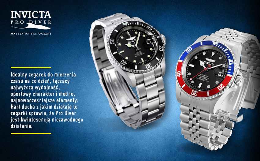 ZEGAREK MĘSKI INVICTA PRO DIVER 26970 - WODOSZCZELNOŚĆ 200m - koperta 40mm 