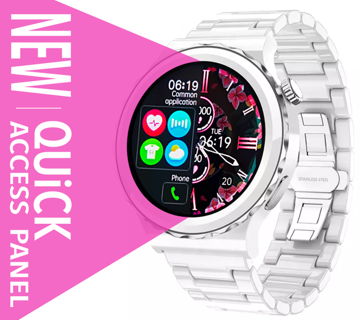 SMARTWATCH FOR WOMEN Rubicon RNCE92 - CONNECTIONS, CERAMIC (sr038c)
