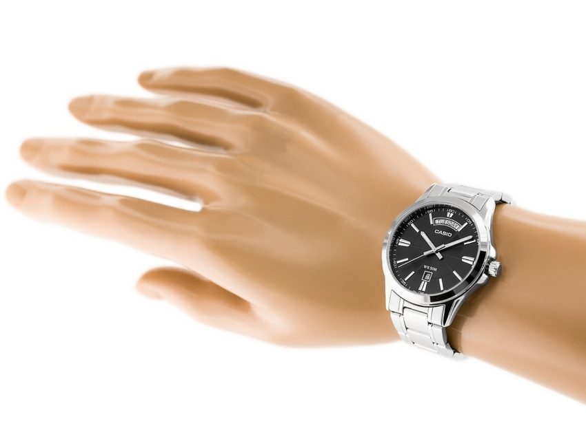 CASIO MEN'S WATCH MTP-1381D-1AVDF (zd076a) + BOX