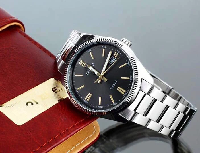 CASIO MEN'S WATCH MTP-1302D-1A2 (zd072b) + BOX