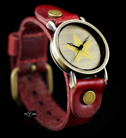 ZEGAREK DAMSKI TAYMA - RETRO PUNK 27 -czerwony (zx583a)