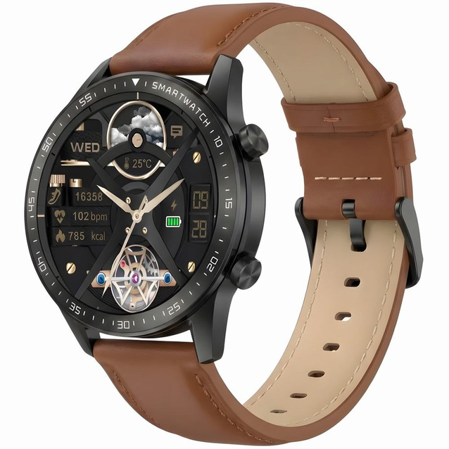 SMARTWATCH MĘSKI GRAVITY GT10-4 - AMOLED, DODATKOWY PASEK (sg046d)
