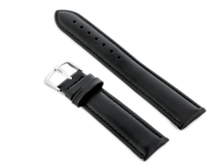 W83L leather watch strap - black - 20mm