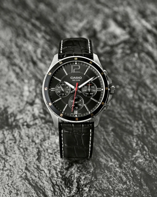 CASIO MEN'S WATCH MTP-1374L-1AV (zd064b) + BOX