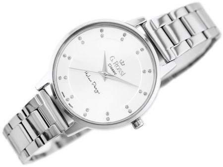ZEGAREK G. ROSSI - C11715B-3C1 (zg777a) silver + BOX