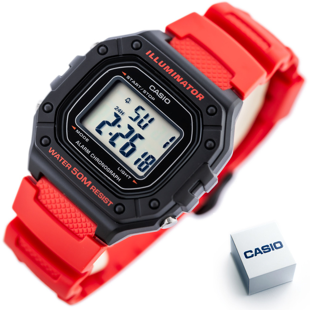 ZEGAREK MĘSKI CASIO W-218H-4B + BOX