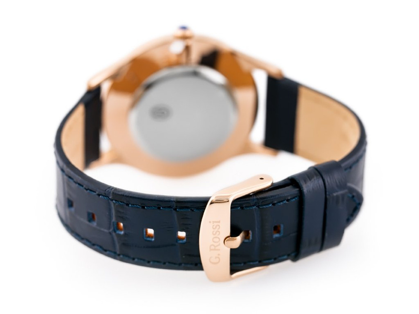 ZEGAREK G. ROSSI - 10737A-6F3 (zg258f) blue/r.g. + BOX
