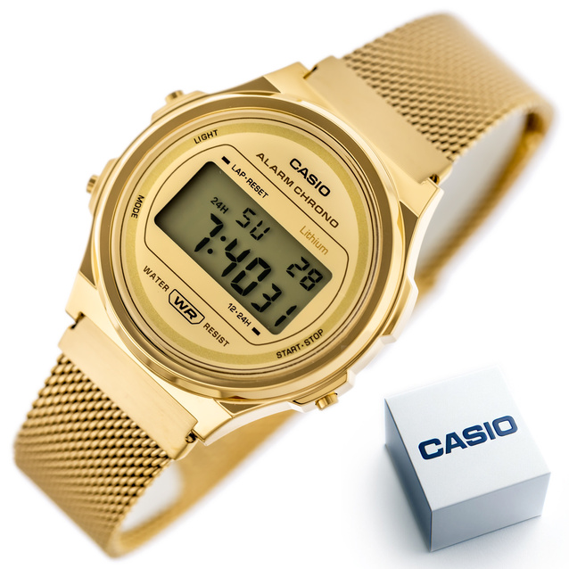 Casio Vintage Women's Watch A171WEMG-9A + BOX (zd645a)