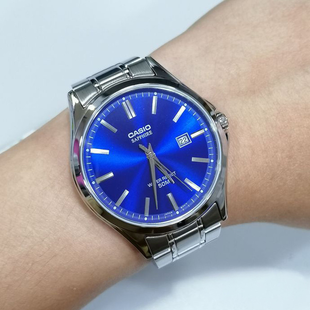 Zegarek Męski Casio MTS-115D-2A1 + BOX (zd292a) SZAFIR