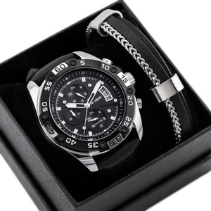 PAUL LORENS MEN'S PRESENT SET - Watch + Bracelet (zg375e)