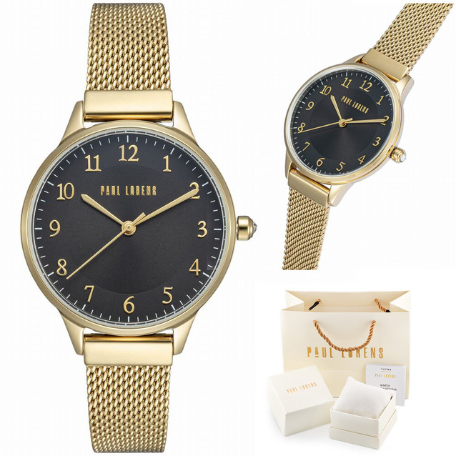 PAUL LORENS WOMEN'S WATCH - PL12189B-1D1 (zg550a) + BOX
