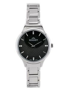 BISSET BSBE45 WOMEN'S WATCH - silver/black (zb551b)