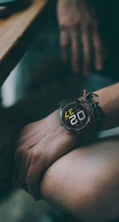 SMARTWATCH MĘSKI G. Rossi SW012-5 gold/gray + dodatkowa BRANSOLETA (sg007e)