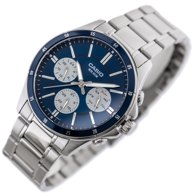 CASIO MEN'S WATCH MTP-1374D-2A3 (zd063h) + BOX