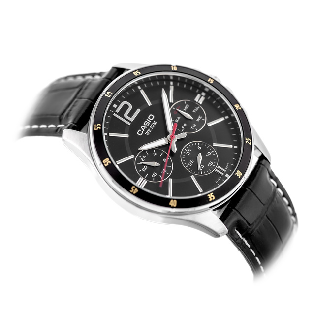 CASIO MEN'S WATCH MTP-1374L-1AV (zd064b) + BOX