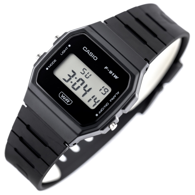 CASIO MEN'S WATCH F-91WB-1ADF + BOX