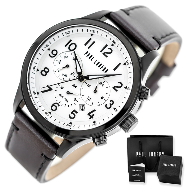 ZEGAREK MĘSKI PAUL LORENS -PL20011A-3B1  (zg378f) + BOX