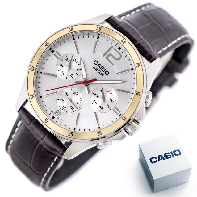 CASIO MEN'S WATCH MTP-1374L-7AVDF (zd064a) + BOX