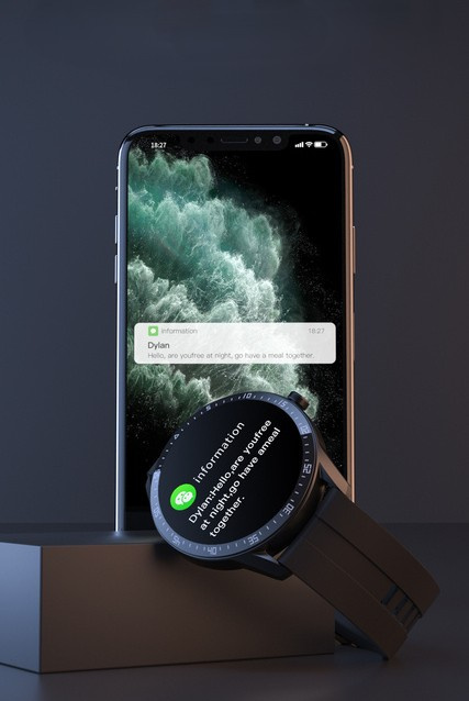 SMARTWATCH MĘSKI G. Rossi SW018-5 black/blue (sg012e) WŁASNE TARCZE