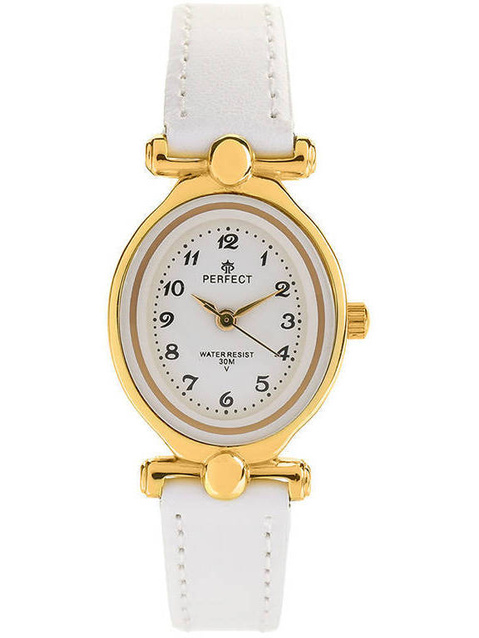 PERFECT L036-01 COMMUNION CHILD'S WATCH - white/gold + BOX (zp799b)