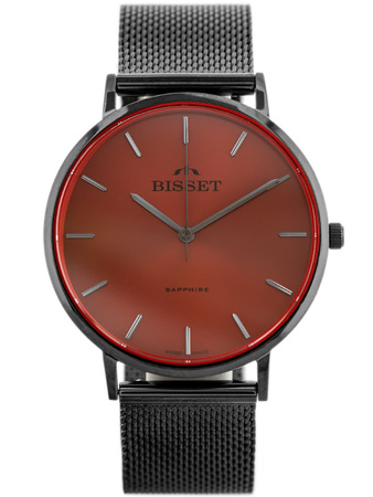 ZEGAREK DAMSKI BISSET BSBF33 (zb579o) - SZAFIROWE SZKŁO