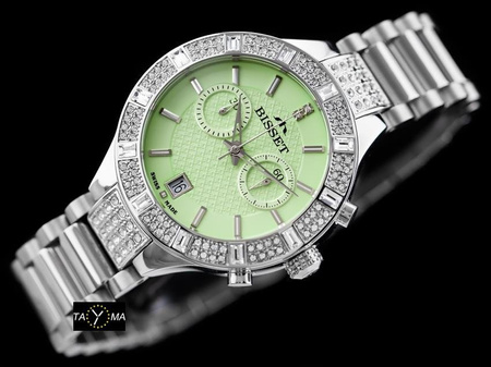 BISSET BSBE18 WOMEN'S WATCH - silver/green (zb547a)