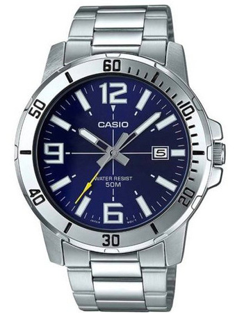 CASIO MEN'S WATCH MTP-VD01D-2B (zd175a) + BOX