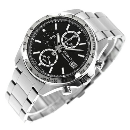 MEN'S WATCH SEIKO CHRONOGRAPH CASUAL QUARTZ SBTR005 + BOX
