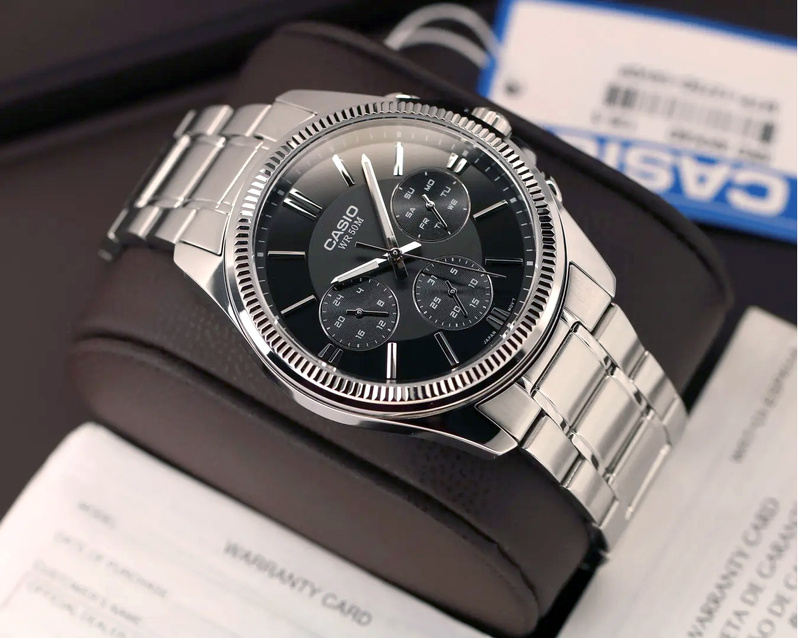 CASIO MEN'S WATCH MTP-1375D-1AVDF (zd112b) + BOX