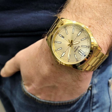 CASIO MEN'S WATCH MTP-VD02G-9EUDF (zd217d) + BOX