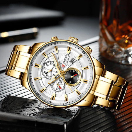MEN'S WATCH CURREN 8362 (zc017c) CHRONOGRAPH +BOX