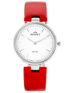 ZEGAREK DAMSKI BISSET BSAF21 (zb577a) - SZAFIROWE SZKŁO