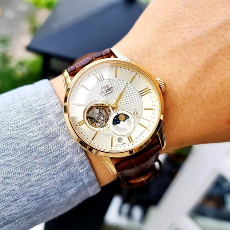 Zegarek Męski Orient Classic Sun & Moon RA-AS0010S10B + BOX