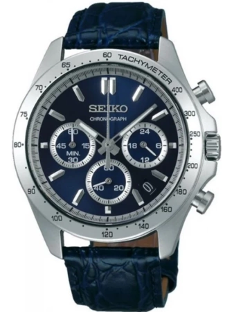 SEIKO CHRONOGRAPH BLUE SPIRIT MEN'S WATCH SBTR019 + BOX