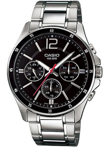 CASIO MEN'S WATCH MTP-1374D-1AV (zd063b) + BOX