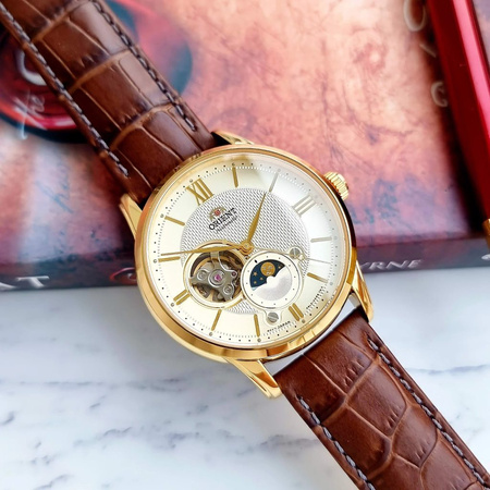 Zegarek Męski Orient Classic Sun & Moon RA-AS0010S10B + BOX