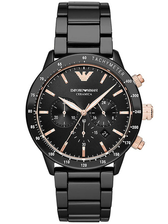 EMPORIO ARMANI MEN'S WATCH AR70002 - MARIO - CERAMIC (zi022a)