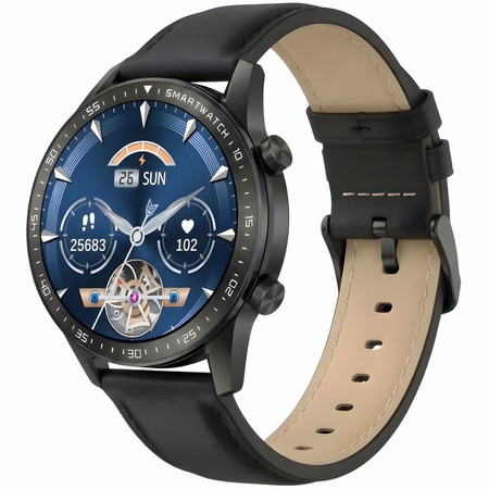 SMARTWATCH MĘSKI GRAVITY GT10-2 - AMOLED, DODATKOWY PASEK (sg046b)