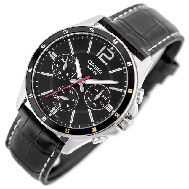 CASIO MEN'S WATCH MTP-1374L-1AV (zd064b) + BOX