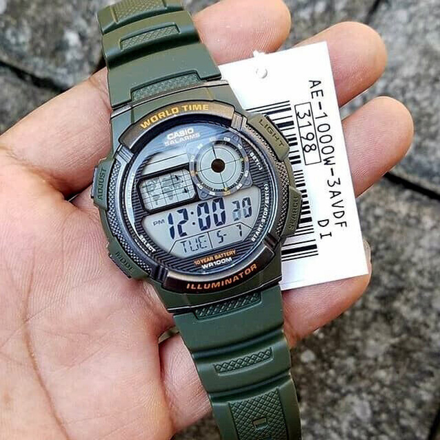 ZEGAREK MĘSKI CASIO AE-1000W 3AVDF (zd073b) - WORLD TIME + BOX